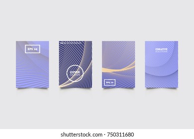 Modern abstract covers set. Abstract shapes composition. Futuristic minimal design.
