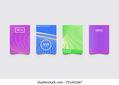 Modern abstract covers set. Abstract shapes composition. Futuristic minimal design.