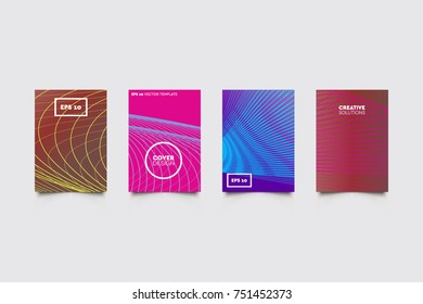 Modern abstract covers set. Abstract shapes composition. Futuristic minimal design.