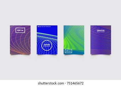 Modern abstract covers set. Abstract shapes composition. Futuristic minimal design.