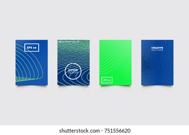 Modern abstract covers set. Abstract shapes composition. Futuristic minimal design.