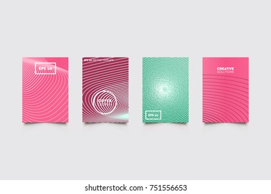 Modern abstract covers set. Abstract shapes composition. Futuristic minimal design.