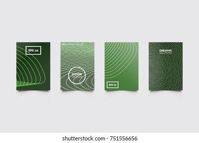 Modern abstract covers set. Abstract shapes composition. Futuristic minimal design.