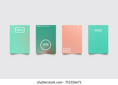 Modern abstract covers set. Abstract shapes composition. Futuristic minimal design.