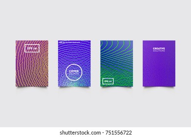 Modern abstract covers set. Abstract shapes composition. Futuristic minimal design.
