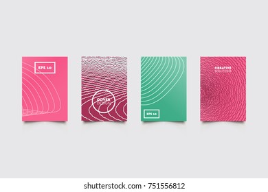 Modern abstract covers set. Abstract shapes composition. Futuristic minimal design.