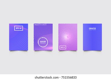 Modern abstract covers set. Abstract shapes composition. Futuristic minimal design.