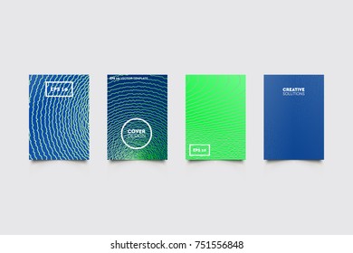 Modern abstract covers set. Abstract shapes composition. Futuristic minimal design.