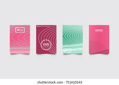 Modern abstract covers set. Abstract shapes composition. Futuristic minimal design.