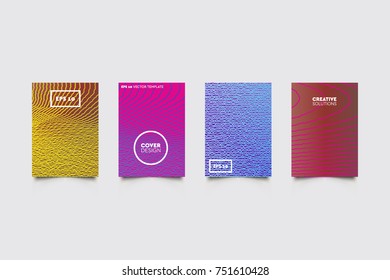Modern abstract covers set. Abstract shapes composition. Futuristic minimal design.