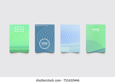 Modern abstract covers set. Abstract shapes composition. Futuristic minimal design.