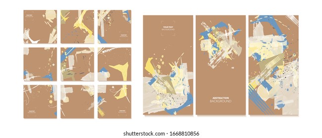 Modern abstract covers set summer banners. Gradient shapes composition vector design. Different design styles of backgrounds for flyer