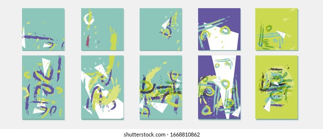 Modern abstract covers set summer banners. Gradient shapes composition vector design. Different design styles of backgrounds for flyer