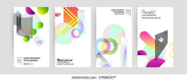 Modern abstract covers set texture foil pearl shades. Cool gradient shapes composition, vector covers design eps 10