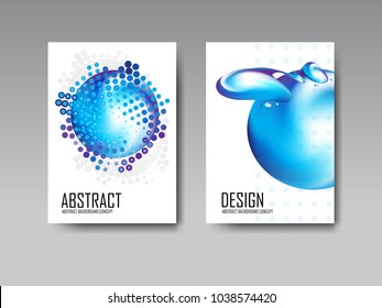 Modern abstract covers set. Vector art illustration