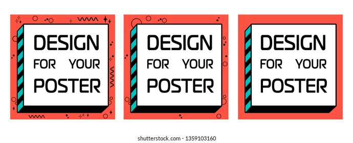 Modern abstract covers set. Vector illustrations for marketing material, ads and magazine, annual report cover, business presentation. Brochure cover design 