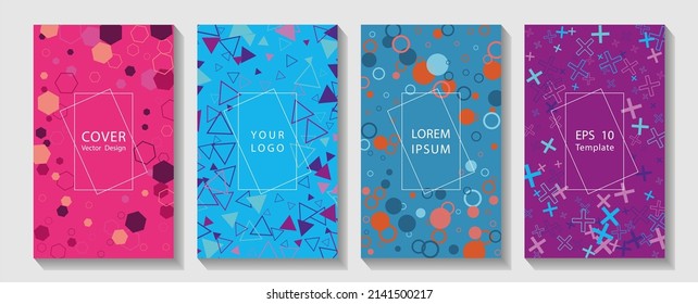 Modern abstract covers set. Modern vector pattern for funny brochure cover template design.