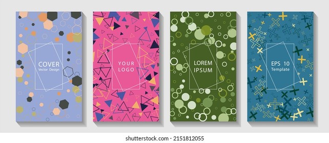 Modern abstract covers set. Vector trend shape for brochure cover template design.