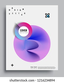 Modern abstract covers template. Cool gradient shapes composition, vector covers design.
