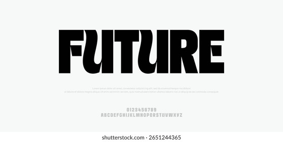 Moderno abstrato criativo alfabeto letras fonte logotipo. Tipografia abstrato itálico negrito fontes tecnologia, futuro, esporte, marca de filme e logotipos. vetor