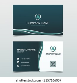 Modern abstract and creative business card template. Two sided cards. Vector illustration