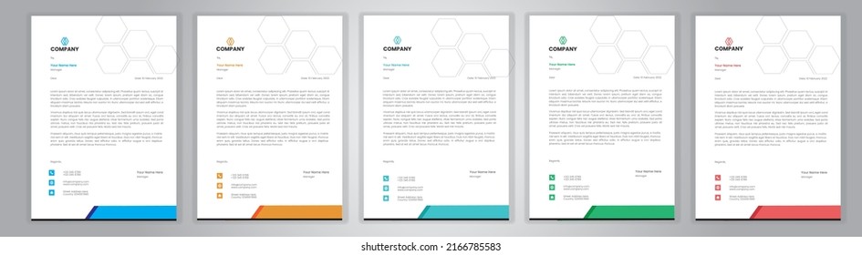 Modern, abstract, and creative clean elegant professional  print ready corporate minimal style company business letterhead design template.