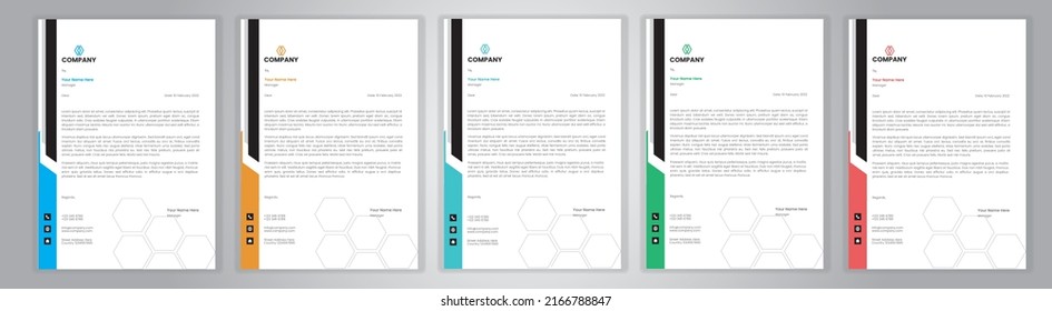 
Modern, abstract, and creative clean elegant professional  print ready corporate minimal style company business letterhead design template.