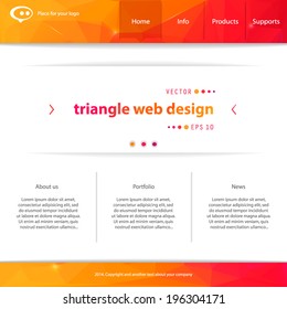 Modern abstract creative concept vector website template 