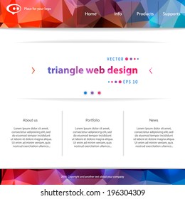 Modern abstract creative concept vector website template