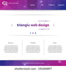Modern abstract creative concept vector website template 