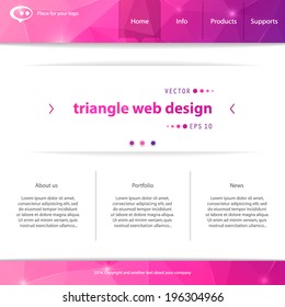 Modern abstract creative concept vector website template