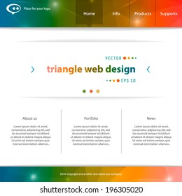Modern abstract creative concept vector website template 