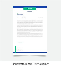 Modern Abstract Creative corporate Professional Letterhead Design Template. Creative Modern Letter head Design Template For Your Project. Letterhead, Letter head, Business Letterhead Design.