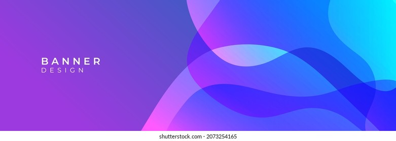 Modern abstract creative design blue banner background