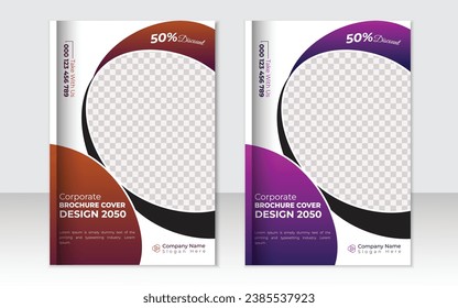 modern abstract creative elegant bi fold book coverdesign layout, creative brochure cover design template.
