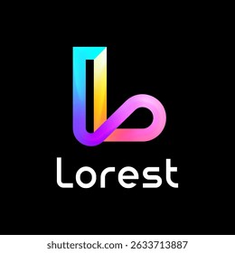 Moderno abstrato criativo L letra logotipo design
