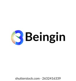Modern abstract creative letter b logo design
