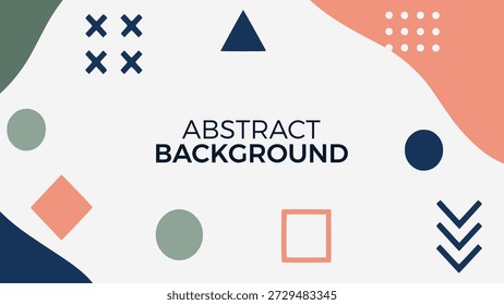 Modern abstract creative memphis style background flat color vector illustration template design
