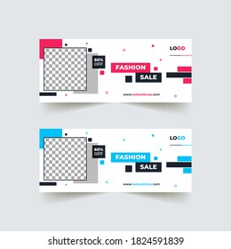 modern abstract creative professional fashion sale social media banner template design 2021
