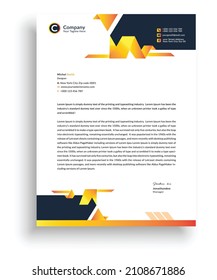 Modern Abstract Creative Professional Letterhead Template a4 size