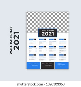  diseño de plantilla de calendario profesional de pared profesional creativo y abstracto moderno 2021