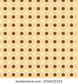  modern abstract creem colour and deep brown colour polka doot pattern on light colour background.