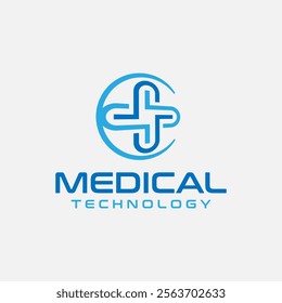Modern abstract cross logo design vector template for Medical device company