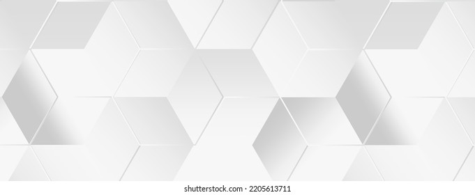 Diseño de fondo de color plateado de cubo abstracto moderno