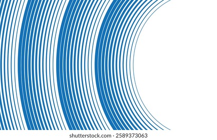 Modern Abstract Curved Line Pattern, Creating a Dynamic Optical Illusion with Smooth, Flowing, and Symmetrical Wave-Like Design