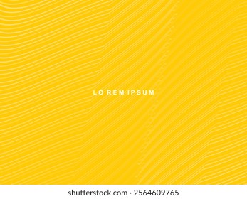 Modern abstract curved lines background. Trendy smooth dynamic gradient shape composition design element template with yellow color for banner, flyer, magazine, poster, cover, web, etc.