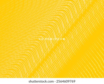 Modern abstract curved lines background. Trendy smooth dynamic gradient shape composition design element template with yellow color for banner, flyer, magazine, poster, cover, web, etc.