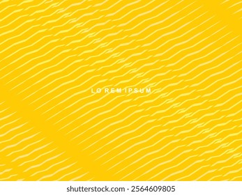 Modern abstract curved lines background. Trendy smooth dynamic gradient shape composition design element template with yellow color for banner, flyer, magazine, poster, cover, web, etc.