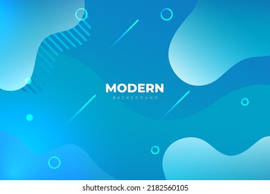 Modern abstract cyan fluid and liquid background. Premium Vector. Suitable for banner, web design, flyer, brochure, etc.