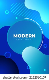 Modern abstract cyan fluid and liquid background. Premium Vector. Suitable for banner, web design, flyer, brochure, etc.